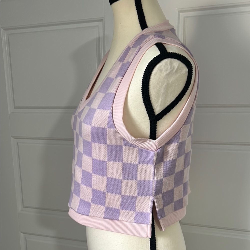 Epic Threads Stella & Blaise Checkered Crop Top - Picture 2 of 8